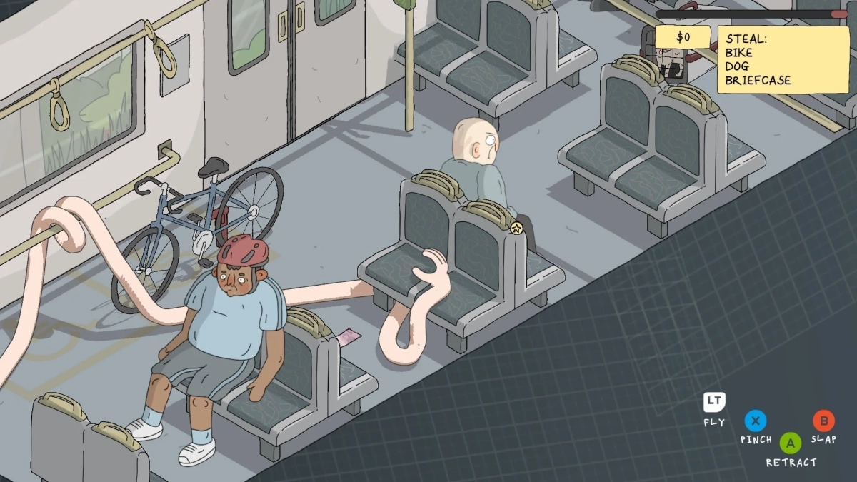 電車内のゲーム画面