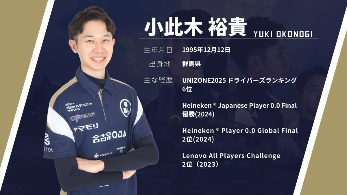 小此木裕貴選手のプロフィール