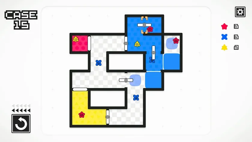 カラフルなパズルゲームのステージ画面