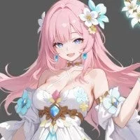 ピンク髪の美少女キャラクター