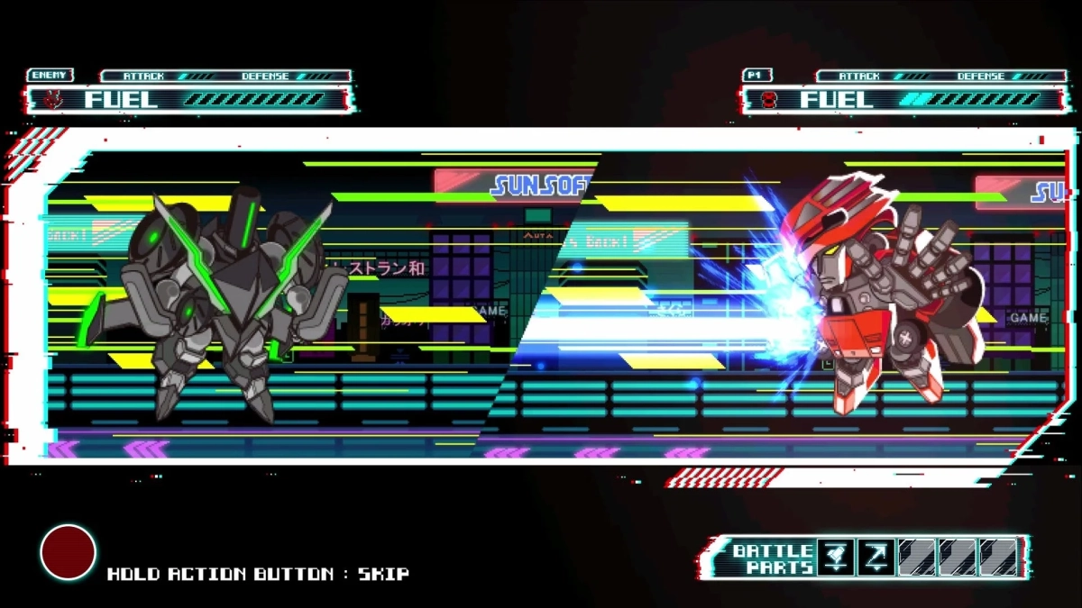 メカアクションゲーム画面