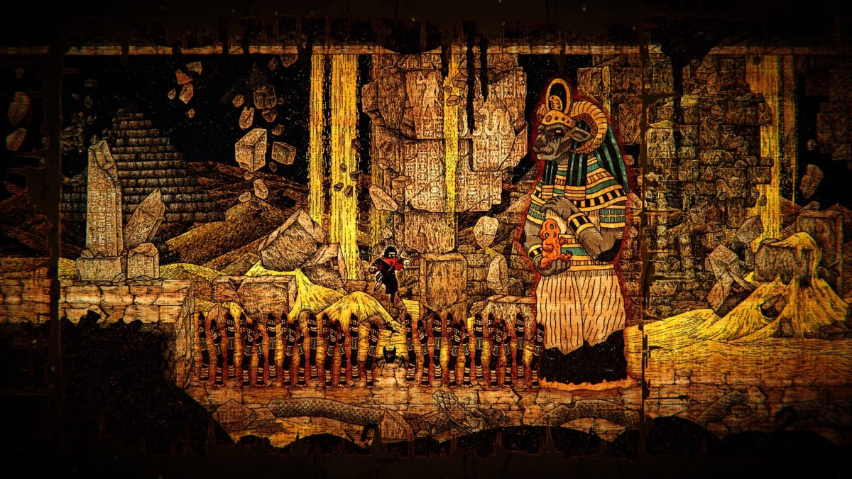 古代エジプト風の崩れかけた遺跡