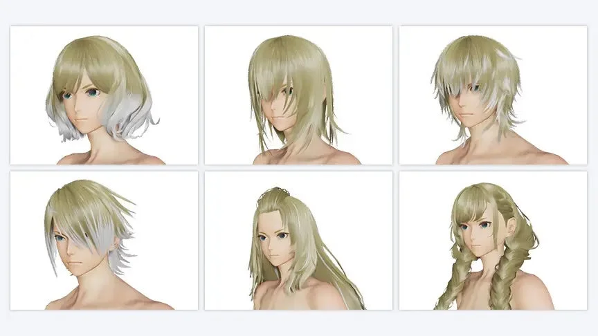 金髪アニメキャラクターの様々なヘアスタイル