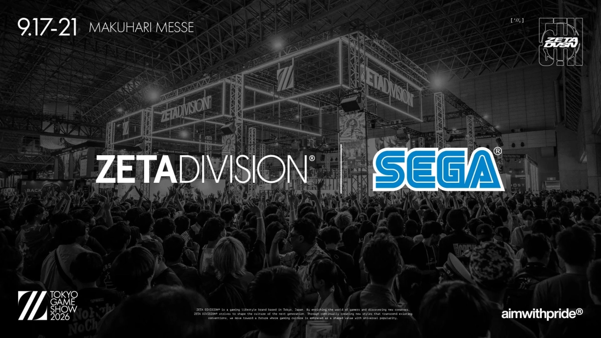 ZETA DIVISIONとSEGAのロゴが並ぶTOKYO GAME SHOW 2026の会場