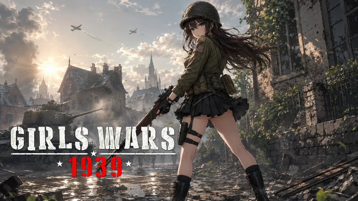プロローグのキービジュアル、戦車と少女