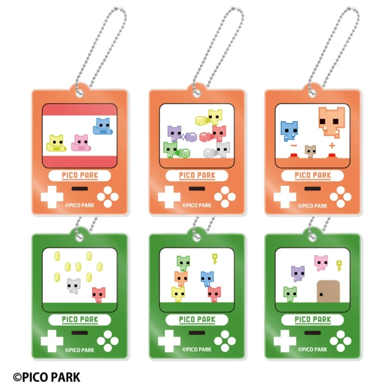 PICO PARK レトロゲーム風キーホルダー 全6種