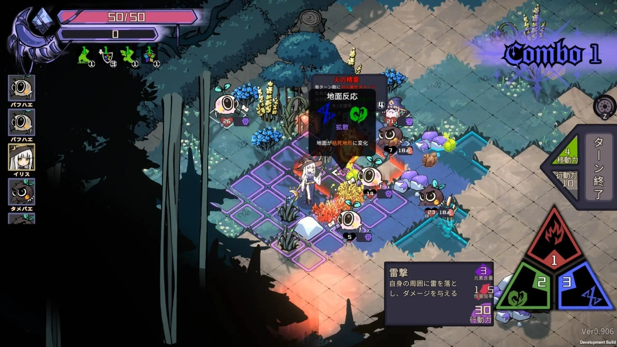 元素魔法の組み合わせ