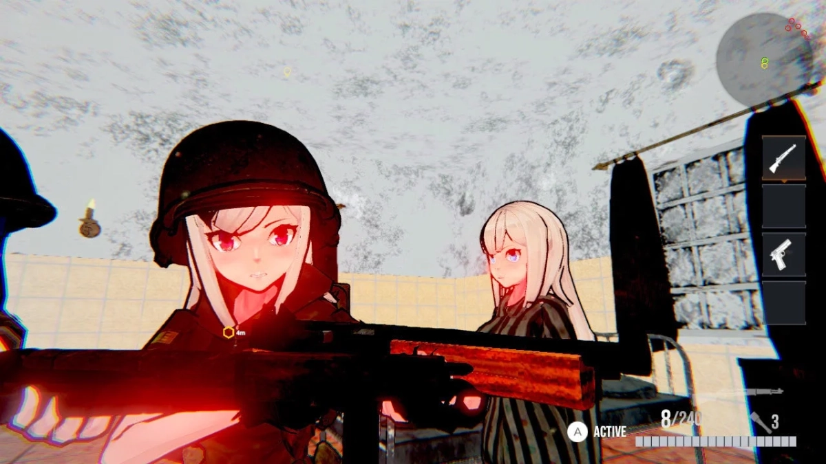 FPS視点の少女兵士