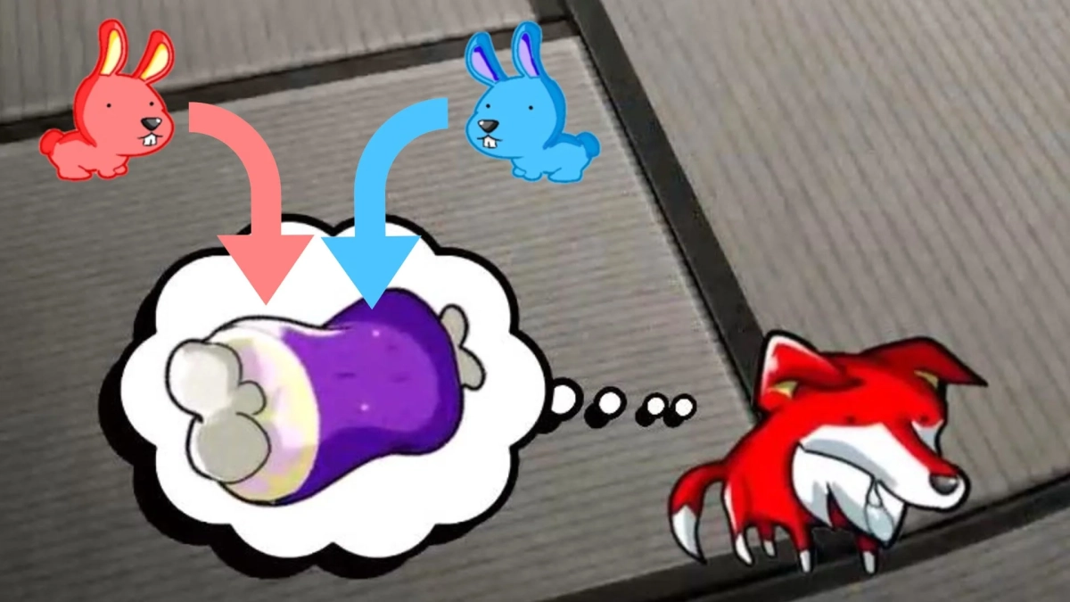 オオカミとウサギの組み合わせ