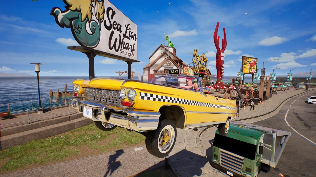Sea Lion Wharf, Since 1965, TAXI, LIVE LOBSTERS, 1NOM155