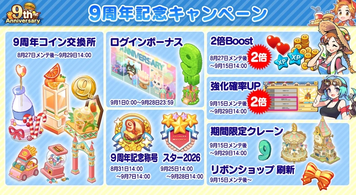 9th Anniversary 9周年記念キャンペーン