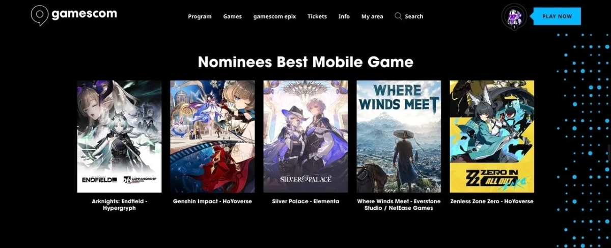 gamescom Best Mobile Gameノミネート