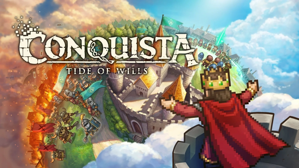 戦闘と建設が描かれたゲームビジュアル
