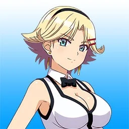 金髪ショートヘア女性キャラ