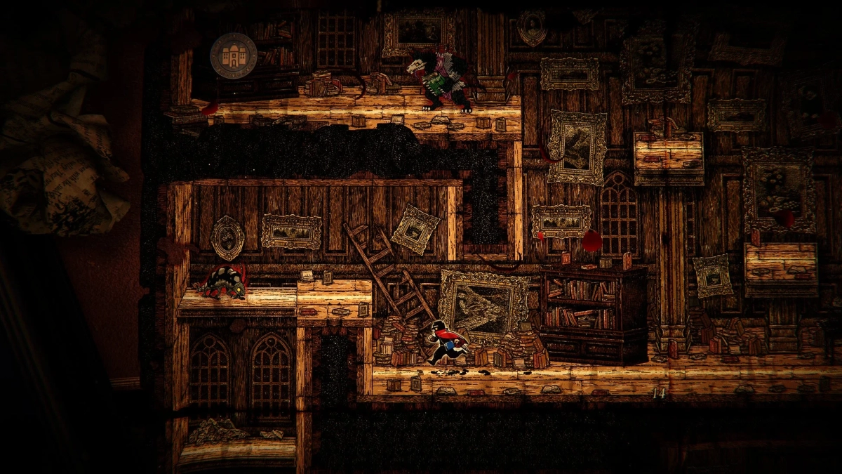 ゲームプレイ画面(洋館)