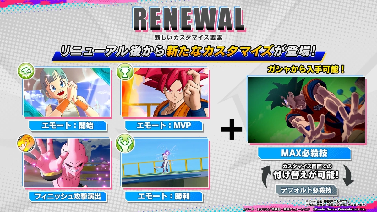 RENEWAL 新しいカスタマイズ要素