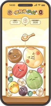 スマートフォン画面に表示された知育ゲームのプレイ画面