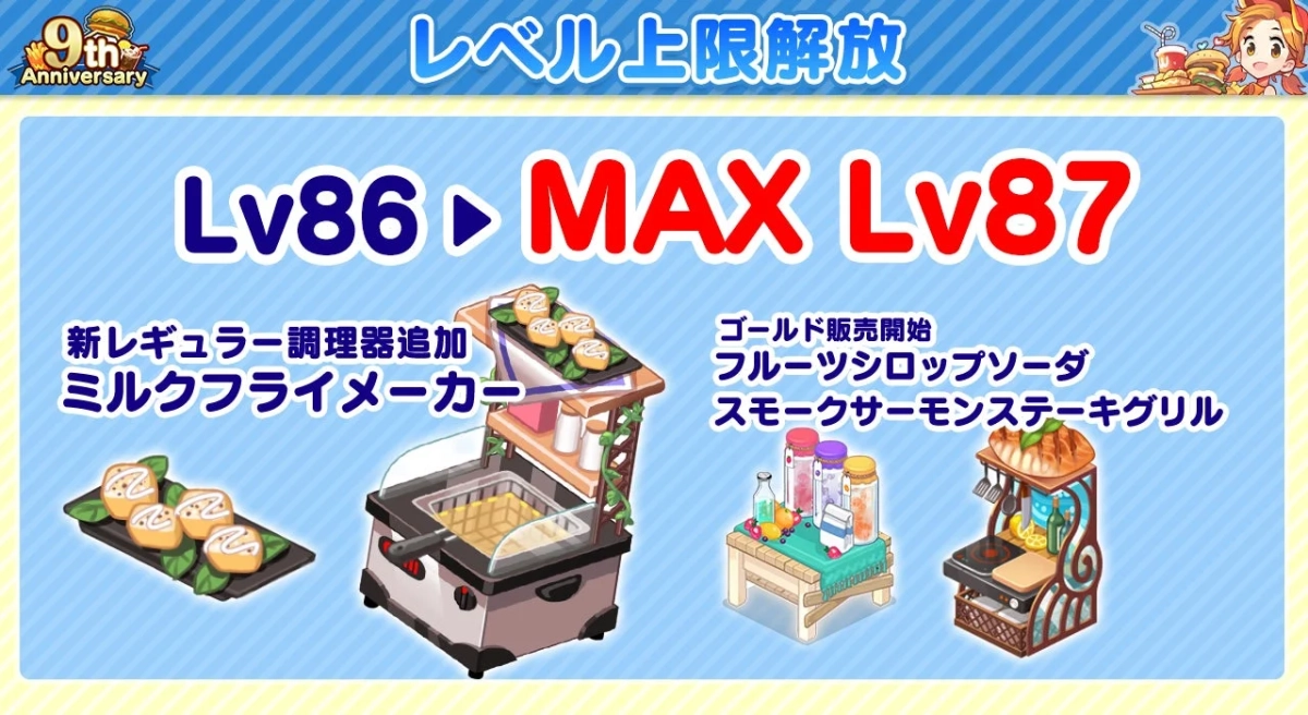 9th Anniversary レベル上限解放