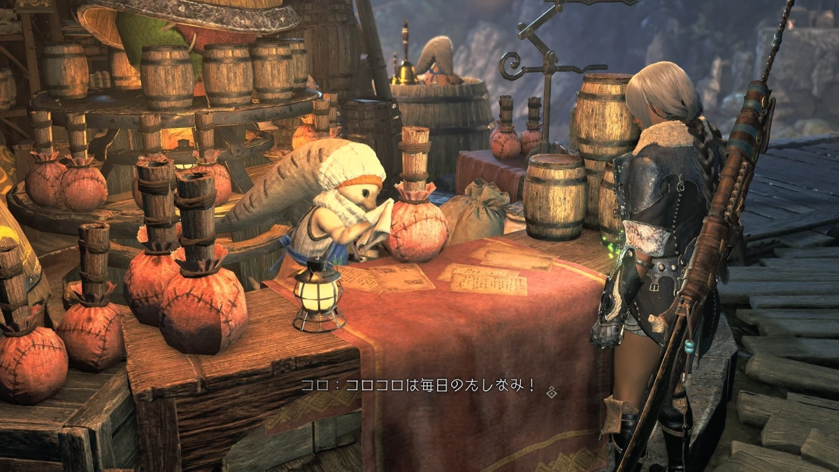 ファンタジー風の店内でハンター