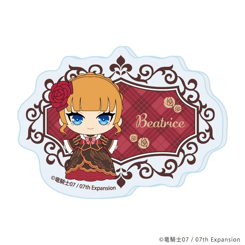 ミニキャライラストおなまえアクリルプレートバッジ1