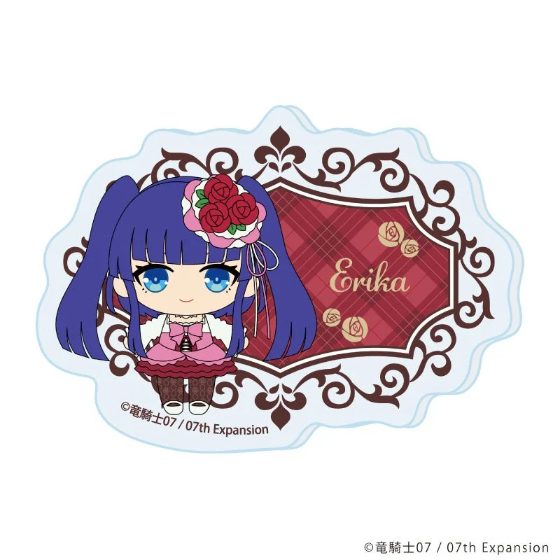 ミニキャライラストおなまえアクリルプレートバッジ2