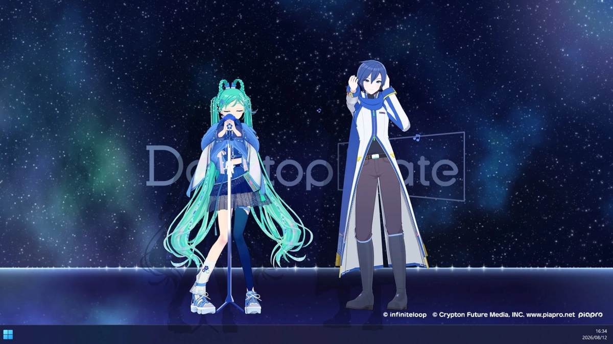 初音ミクとKAITOのバーチャルライブ