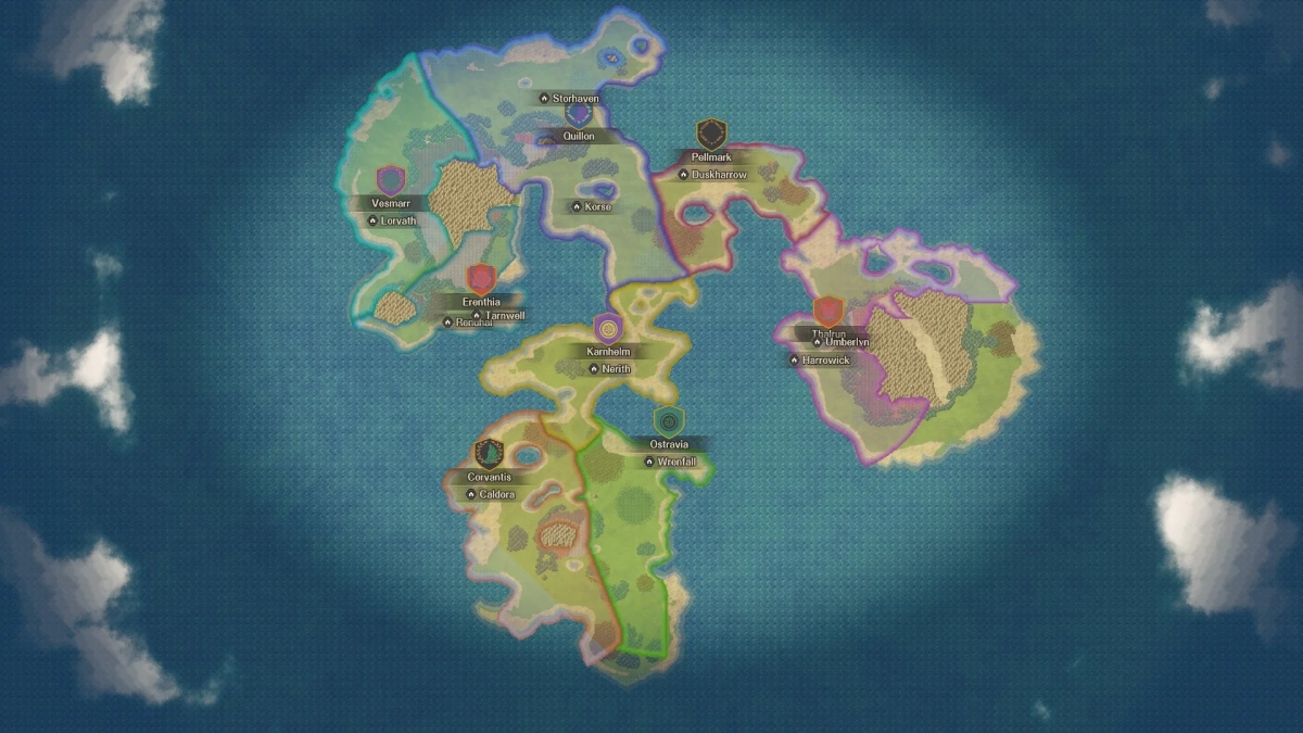 架空世界のファンタジーマップ