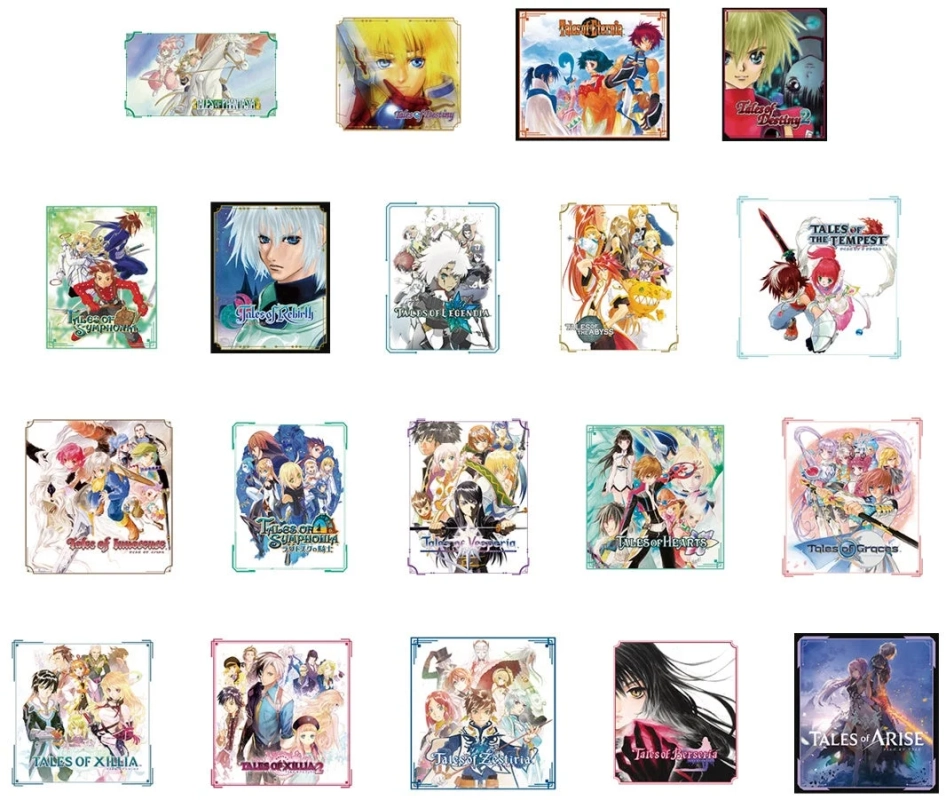 歴代テイルズオブシリーズのパッケージビジュアル