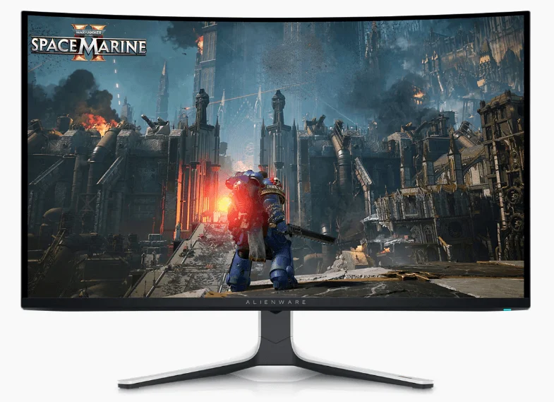 AlienwareゲーミングモニターにWarhammer 40,000が表示されている画像