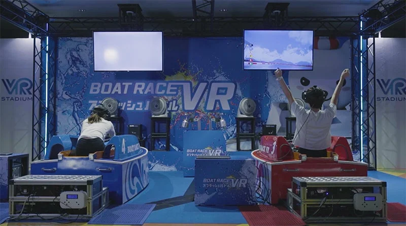 BOAT RACE VR体験ブースの様子