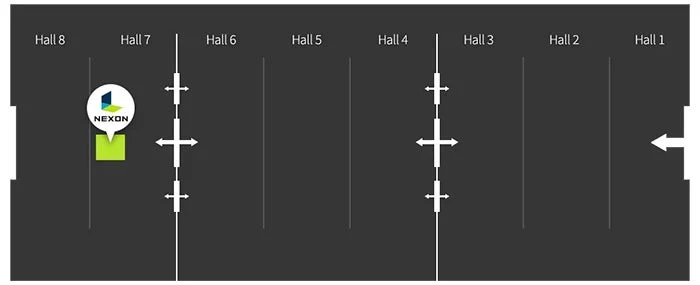 ネクソンブースの会場案内図