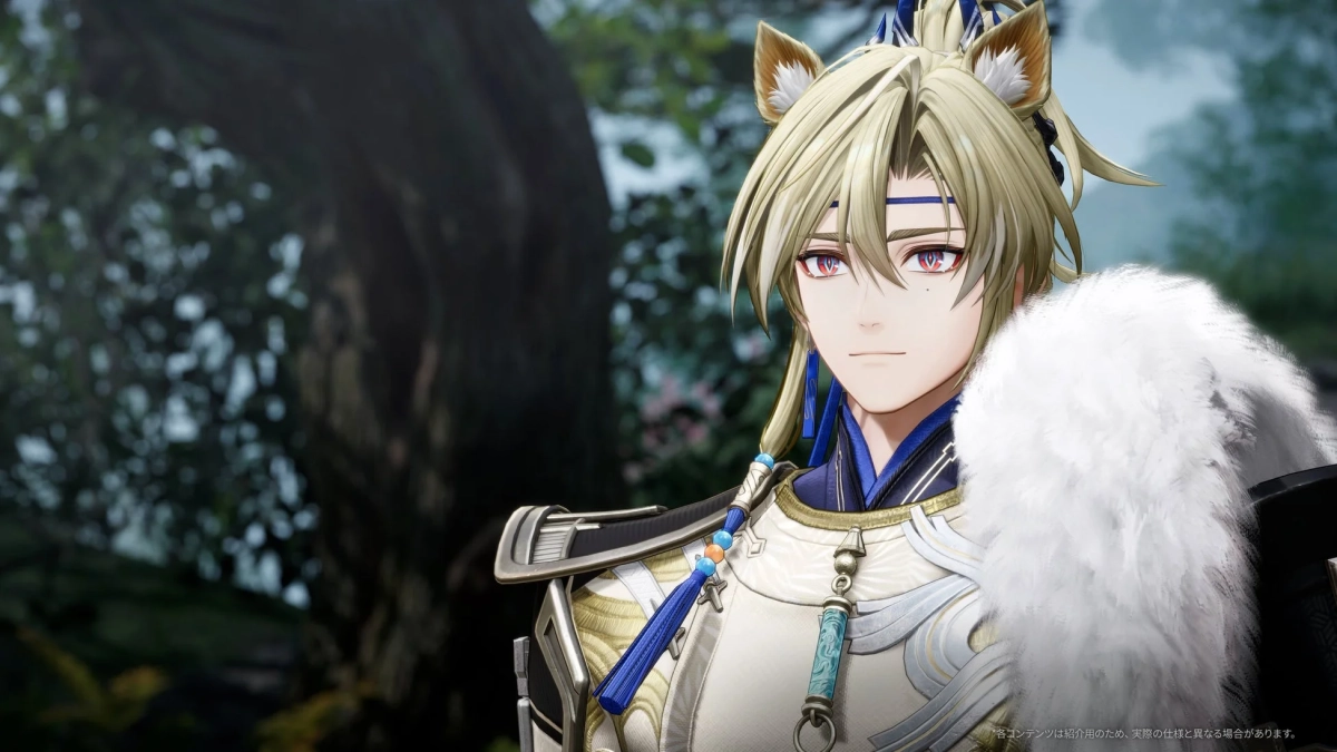 アニメ 男性キャラクター 獣耳 金髪 赤目 ファンタジー 鎧