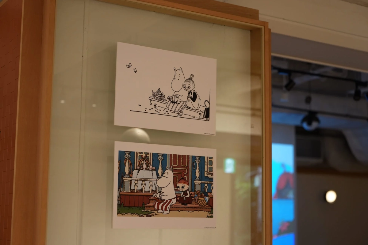 ムーミンとリトルミイのイラスト展示