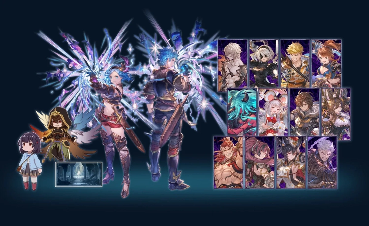 ゲームキャラクター集合イラスト