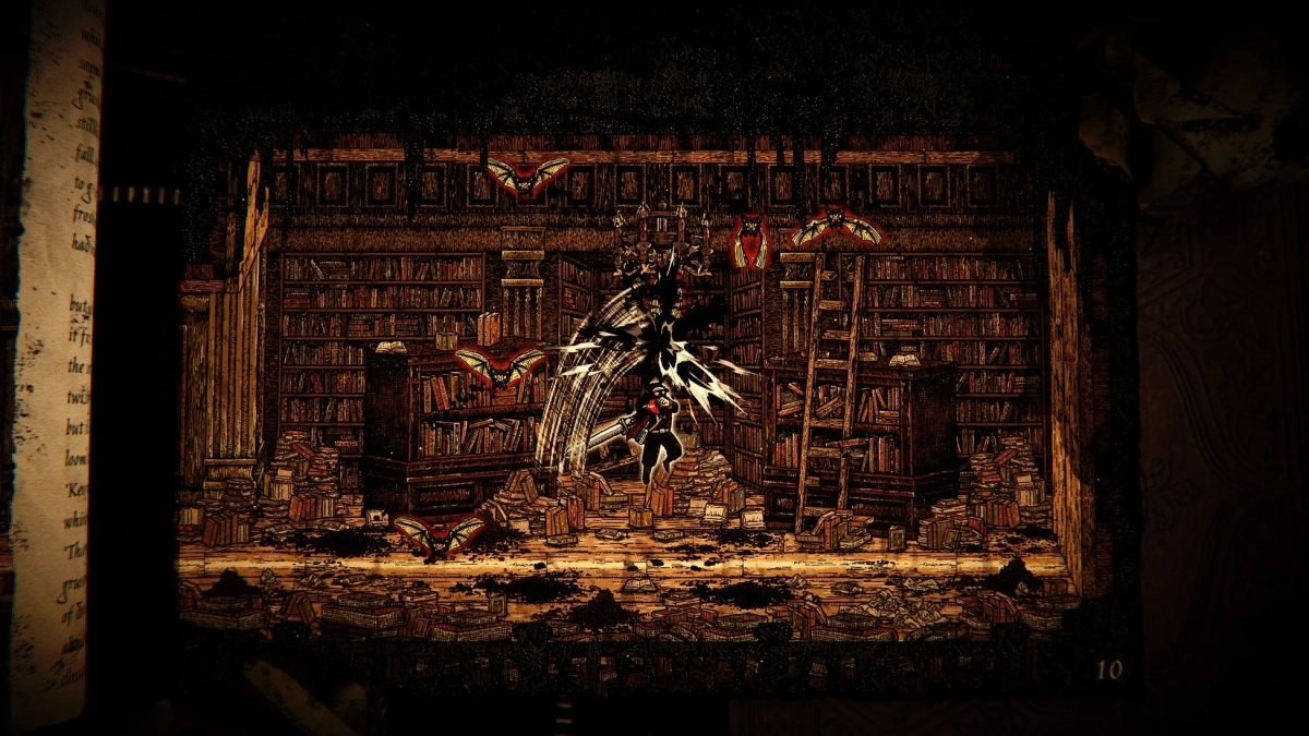 ゲームプレイ画面(図書館)