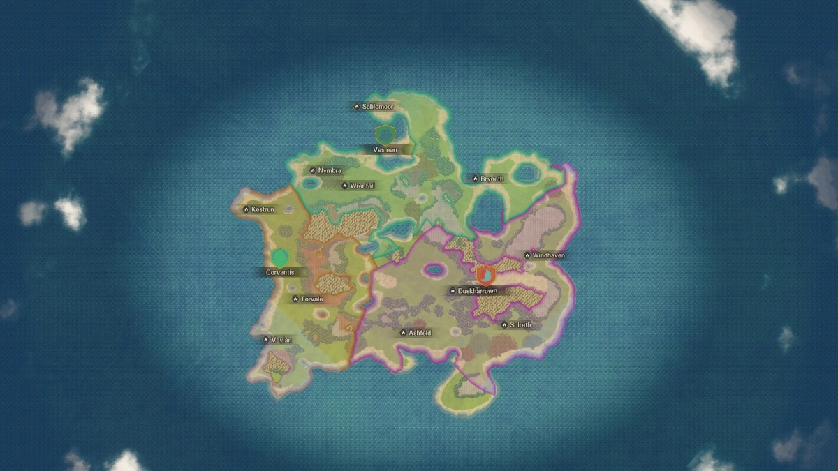 詳細な島々の地図