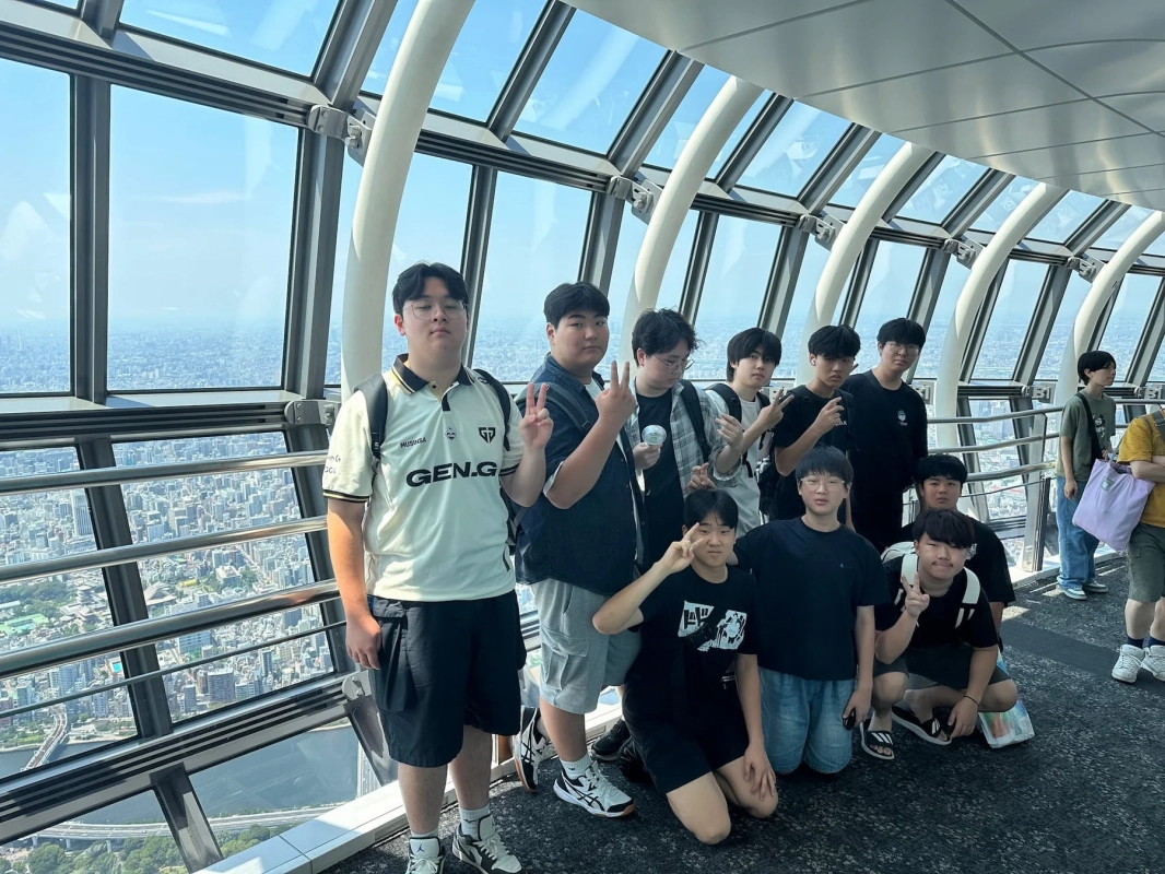 東京観光の様子