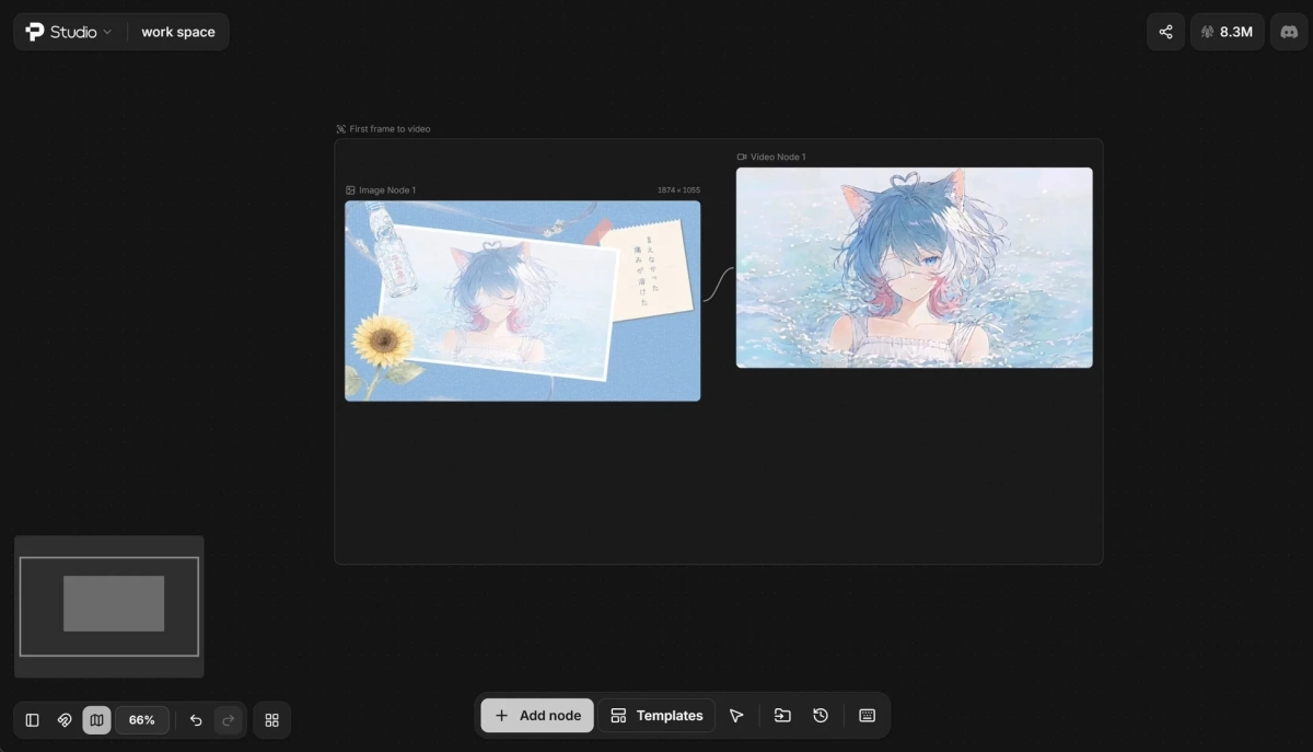 PixAI Studio ワークスペース