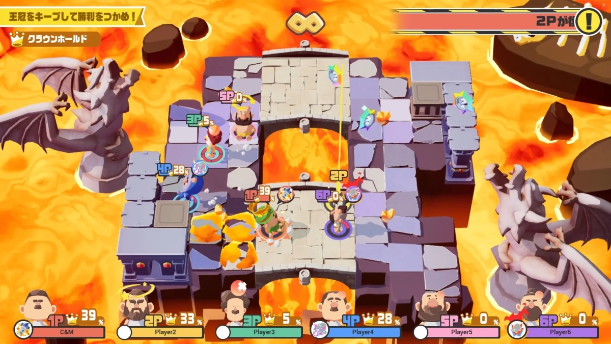 クラウンホールドルールでのゲーム画面