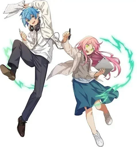 躍動感のあるアニメキャラクターのイラスト