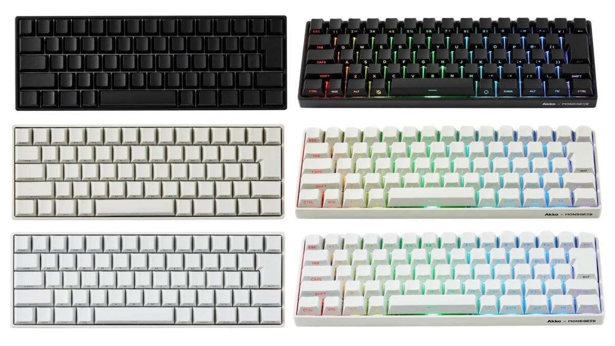 複数種類のコンパクトメカニカルキーボード