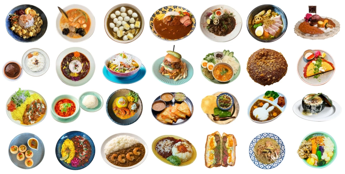 様々なカレーや料理