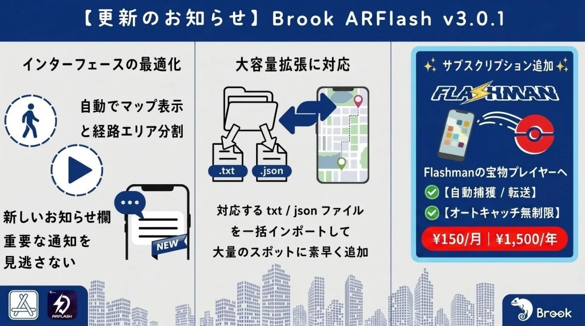 Brook ARFlash v3.0.1の更新情報