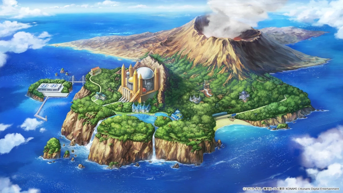 ファンタジー風の島と建物