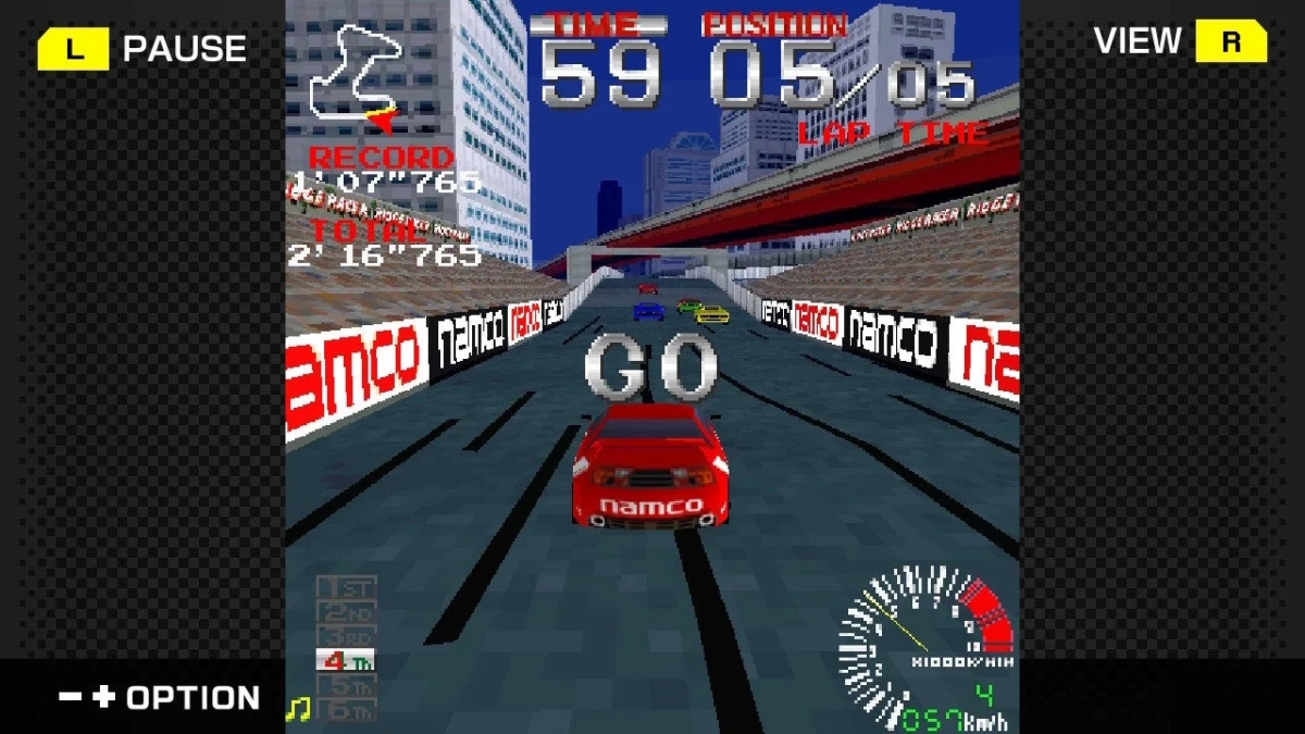 レースゲームのプレイ画面