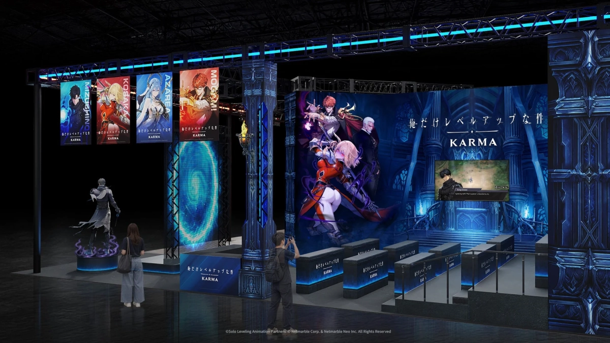 『俺だけレベルアップな件：KARMA』の展示ブース